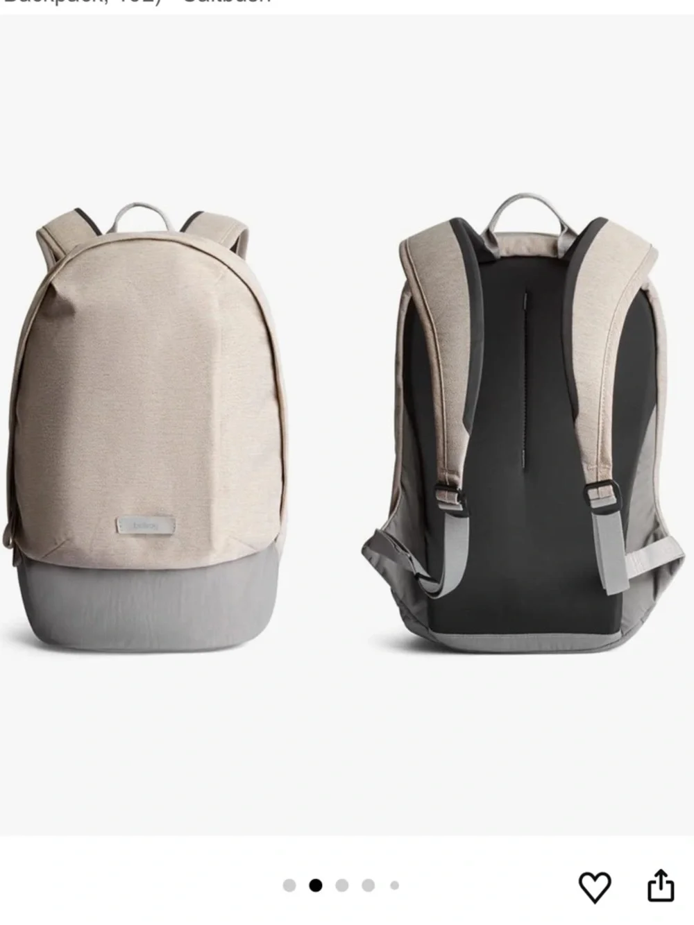 NEW Bellroy Classic Backpack Compact Laptop Bag Laptop Backpack 16L Saltbush
